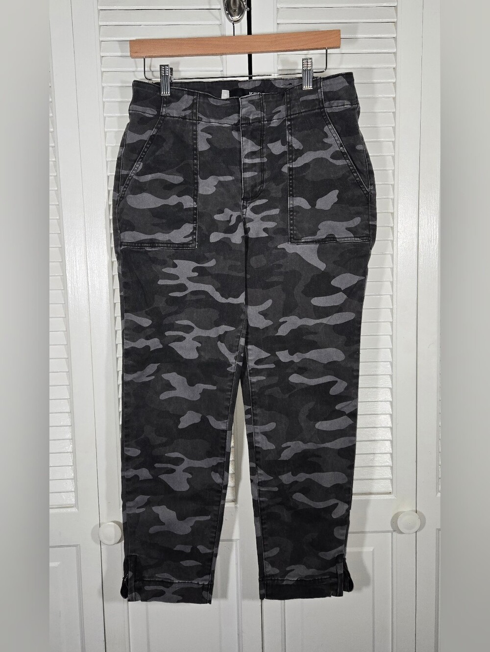 Kut From The Kloth Reese Camo Utility High Rise Stretch Denim Ankle Jeans 10